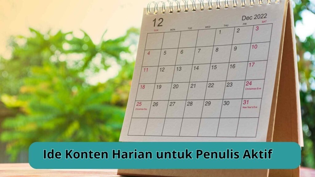 Kalender ide konten penulis