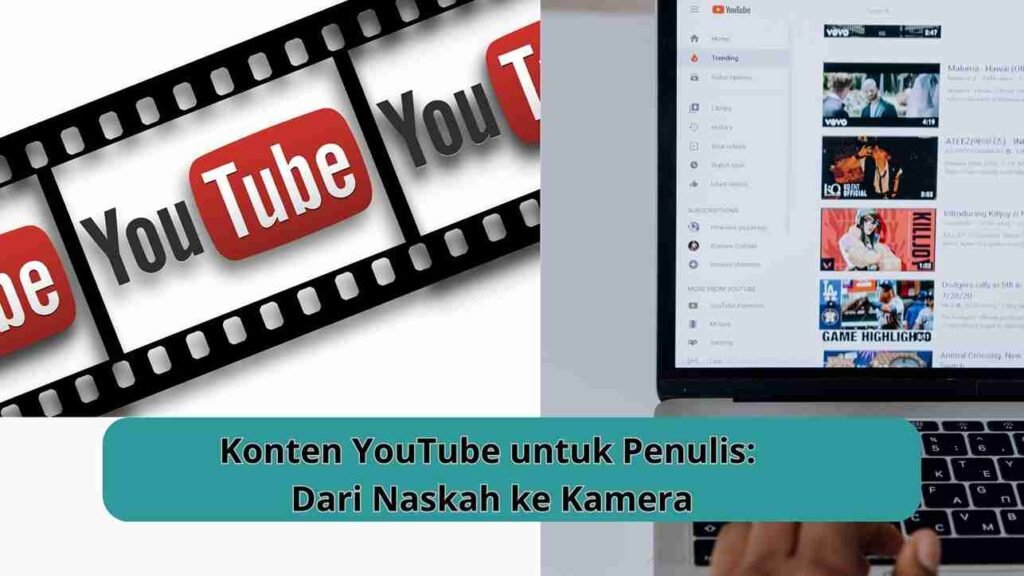 Content creator menulis dan merekam